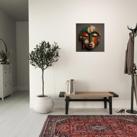 Abeni Form Aluminum Print, Modern Yoruba Inspired Wall Art, Geometric African Decor, Minimalist Metal Wall Decor, Unique Ethnic Home Art
