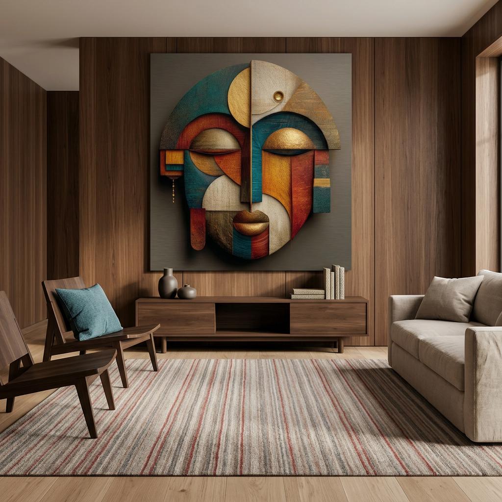 Abeni Form Aluminum Print, Modern Yoruba Inspired Wall Art, Geometric African Decor, Minimalist Metal Wall Decor, Unique Ethnic Home Art