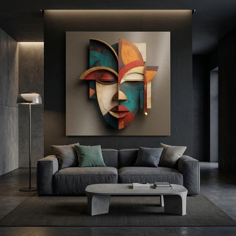 Oba Muse Aluminum Print | Modern Yoruba Royal Art | Abstract African Wall Decor | Contemporary Metallic Wall Art | Home Gift