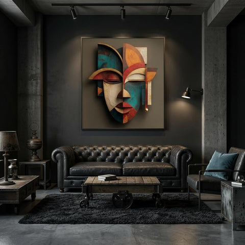 Oba Muse Aluminum Print | Modern Yoruba Royal Art | Abstract African Wall Decor | Contemporary Metallic Wall Art | Home Gift