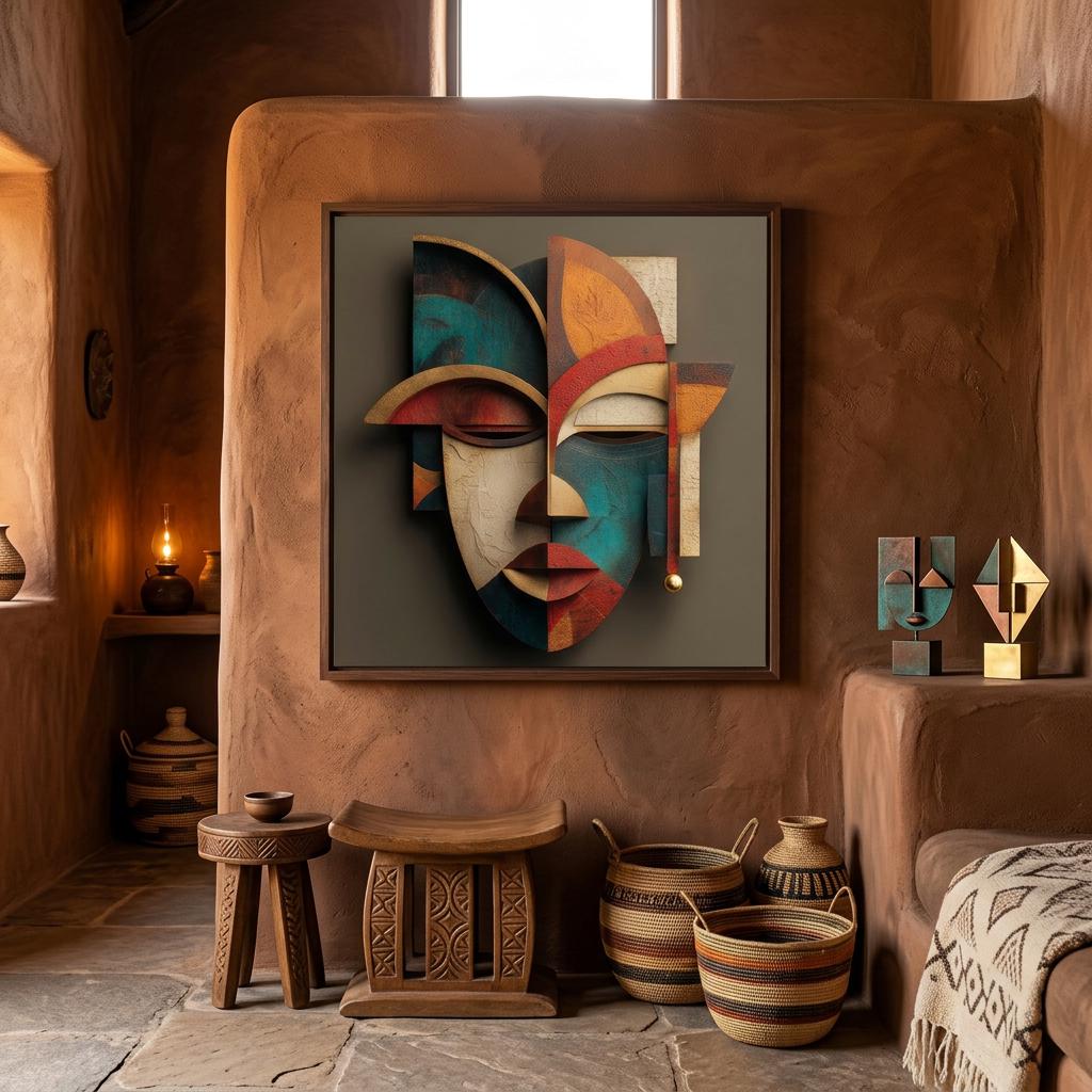 Oba Muse Aluminum Print | Modern Yoruba Royal Art | Abstract African Wall Decor | Contemporary Metallic Wall Art | Home Gift