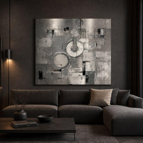 Quiet Geometry - Aluminum Print | Modern Minimalist Wall Art | Abstract Geometric Decor | Calm Serene Art | Large Format Metal Print