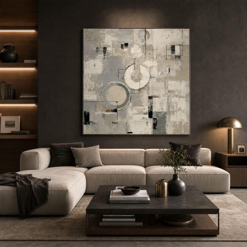 Quiet Geometry - Aluminum Print | Modern Minimalist Wall Art | Abstract Geometric Decor | Calm Serene Art | Large Format Metal Print