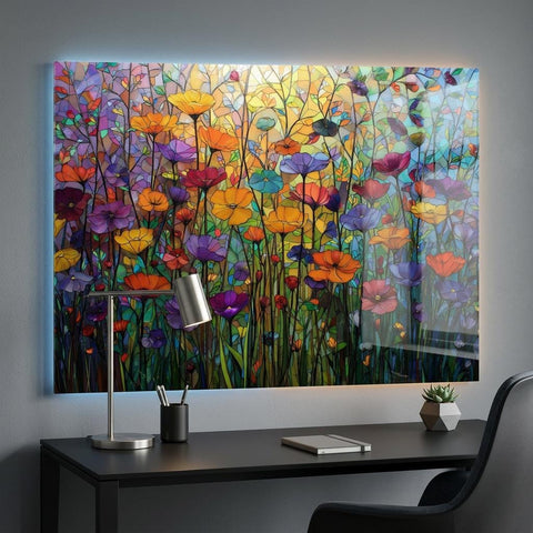 At Dawn – Wildflowers Acrylic Print | Modern Floral Wall Art