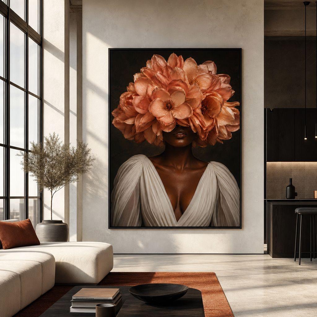 Ethereal Bloom Brushed Aluminum Print, Magnolia Botanical Wall Art, Modern Silver Metal Wall Decor, Fine Art , Serene Home Gift