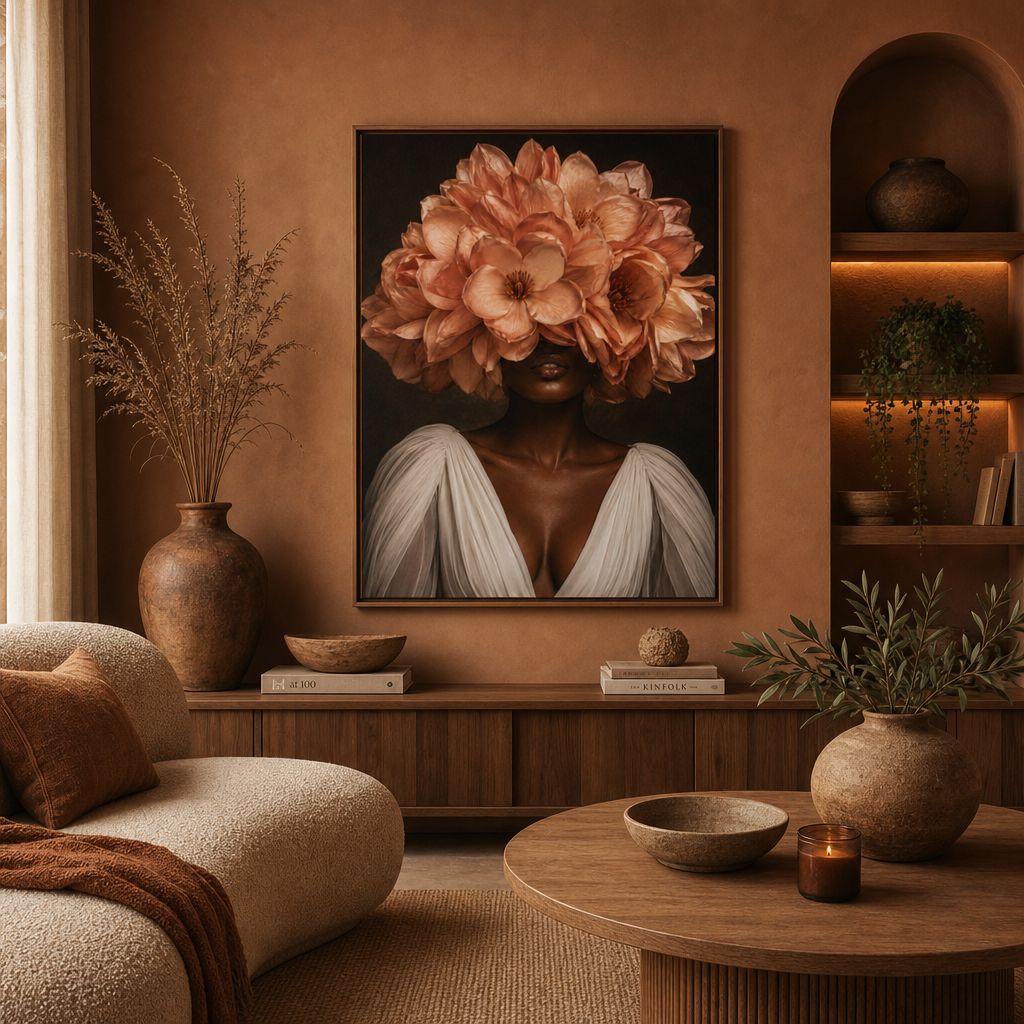 Ethereal Bloom Brushed Aluminum Print, Magnolia Botanical Wall Art, Modern Silver Metal Wall Decor, Fine Art , Serene Home Gift