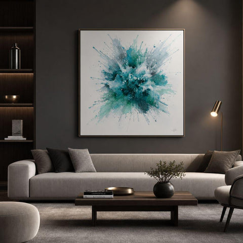 Liquid Velocity Aluminum Print - Modern Abstract Art, Vibrant Colors, Metal Wall Decor, Office Art, Gift for Him