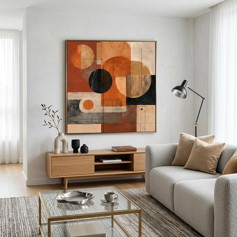 Balanced Element - Aluminum Print | Modern Abstract Wall Art | Minimalist Decor Gift | Vibrant & Textured Illusion