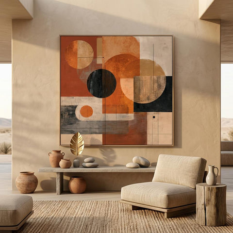 Balanced Element - Aluminum Print | Modern Abstract Wall Art | Minimalist Decor Gift | Vibrant & Textured Illusion