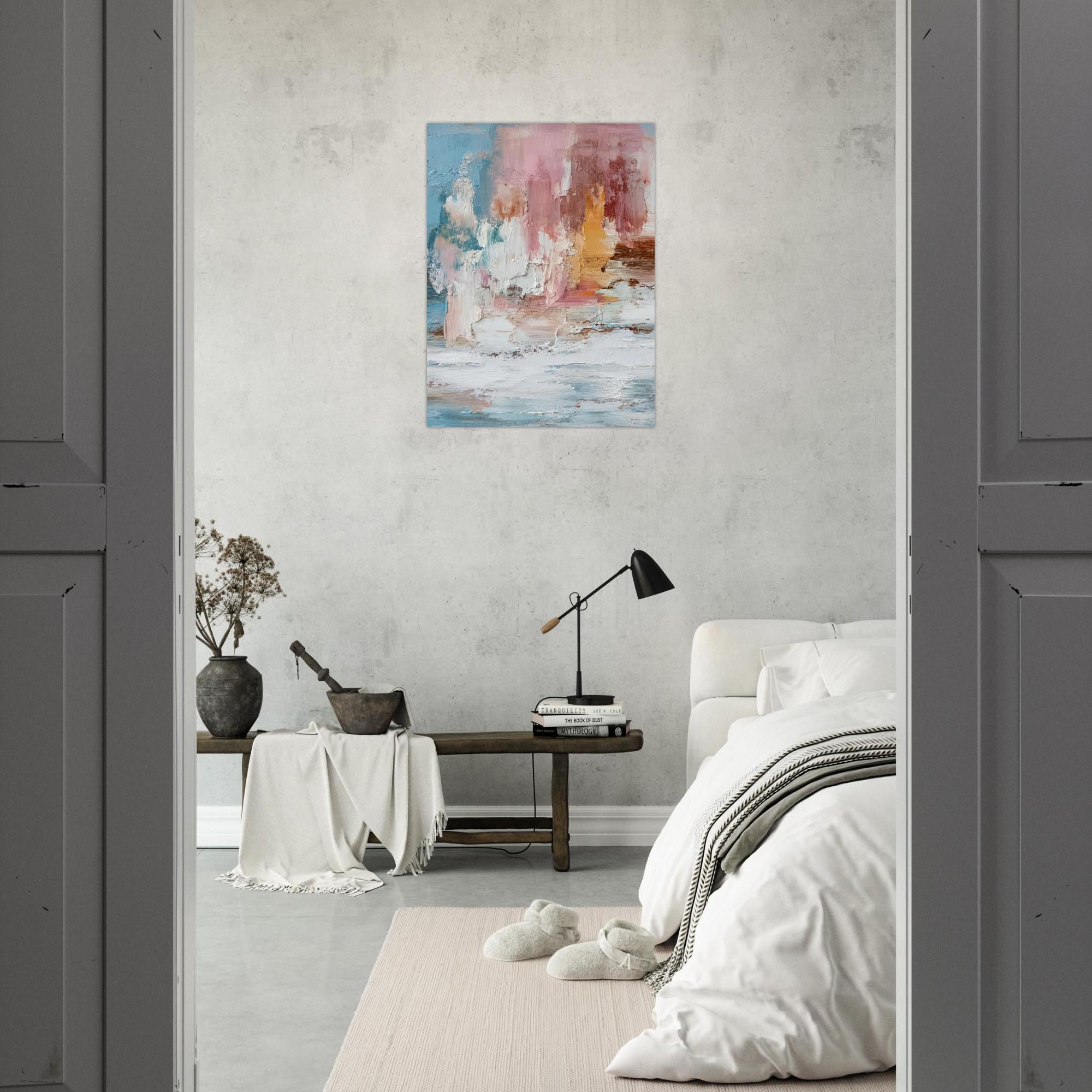 Saltwind Clash of Echoes - Textured Illusion Abstracts Coastal Wall Art | Modern Home Decor Gift