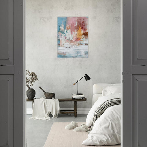 Saltwind Clash of Echoes - Textured Illusion Abstracts Coastal Wall Art | Modern Home Decor Gift