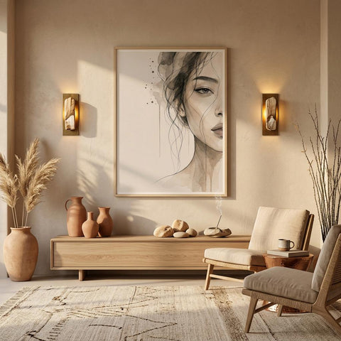 Silk Lotus - Aluminum Print | Woman Portrait Wall Art | Modern Metallic Home Decor | Serene & Strong Gift Idea