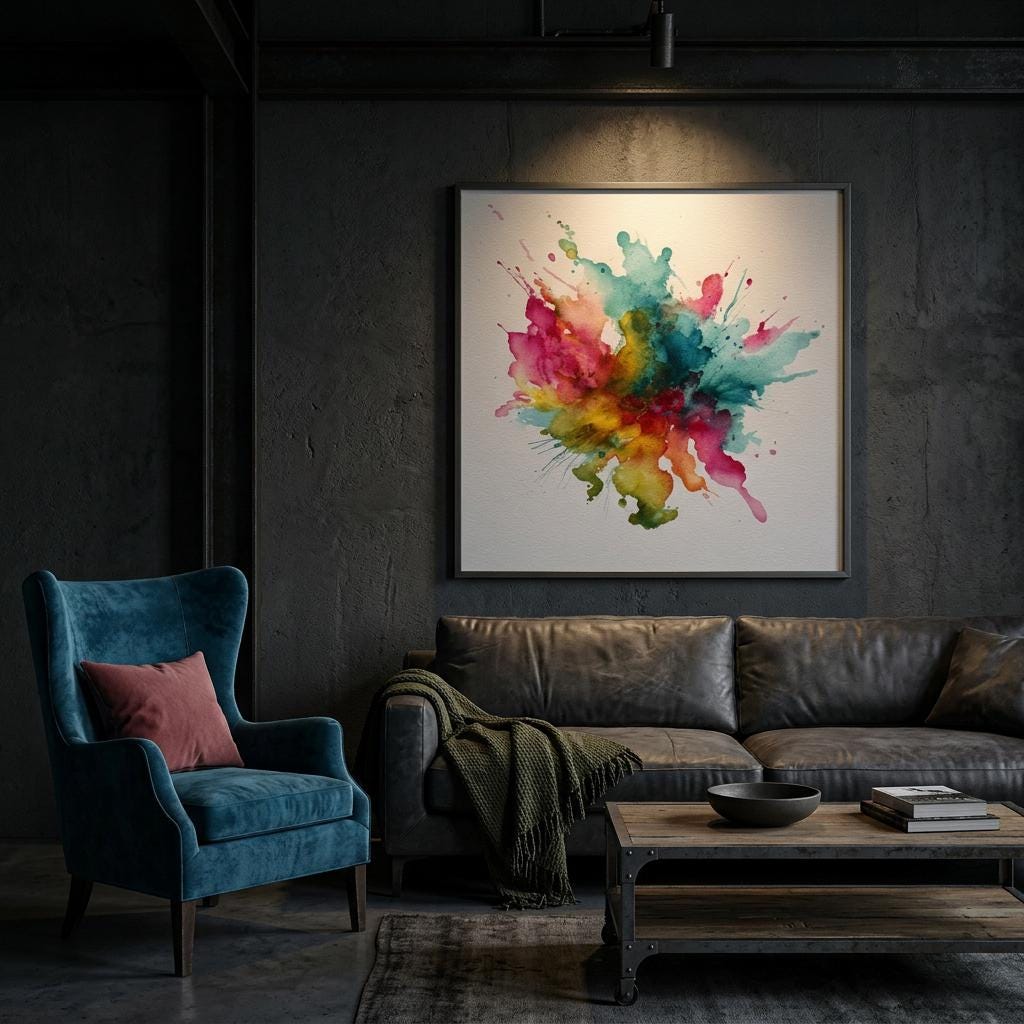 Chromatic Burst Abstract Aluminum Print | High-Impact Modern Art | Vivid Energy Statement Piece | Wall Decor Gift