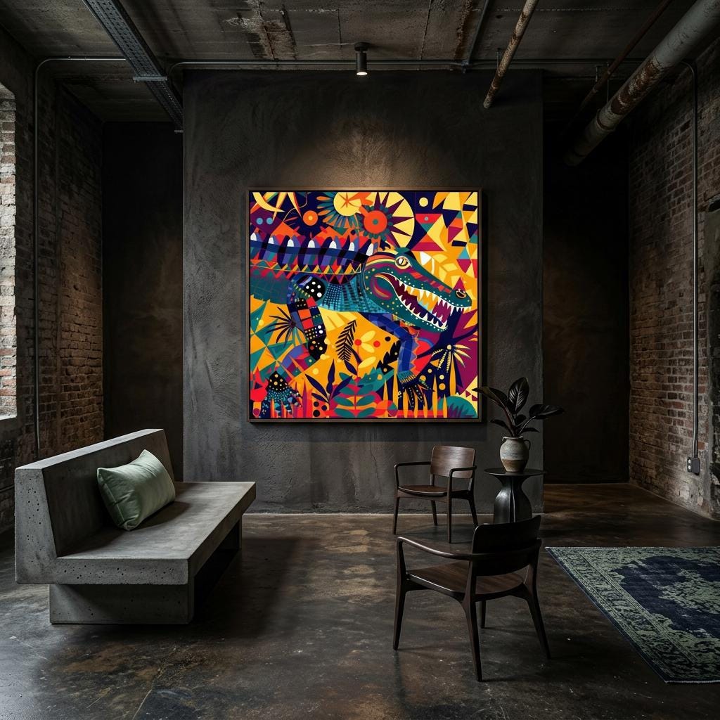 Serengeti Crocodile Afro-Pop Art Aluminum Print | Bold Neon Wildlife | Modern African Decor Gift | Unique Textured Metal Art