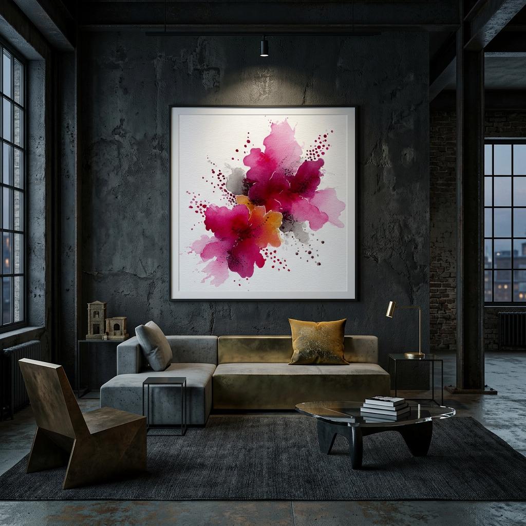 Emotional Outburst Aluminum Print - Modern Art Decor, Vibrant Abstract Wall Art, Unique Gift for Art Lovers