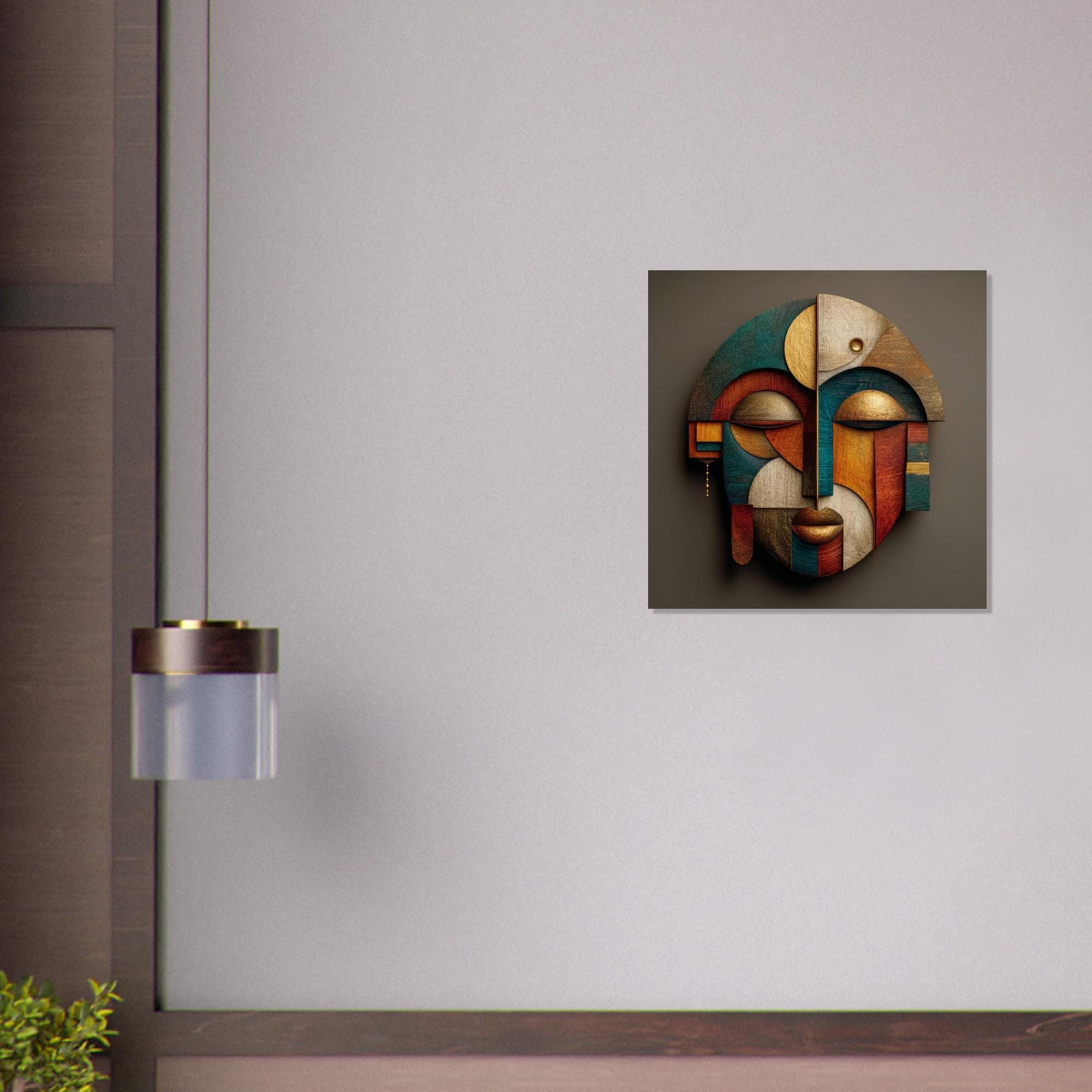 Abeni Form Aluminum Print, Modern Yoruba Inspired Wall Art, Geometric African Decor, Minimalist Metal Wall Decor, Unique Ethnic Home Art