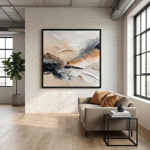 Sahara - Clash of Echoes - Textured Illusion Abstracts Art | Boho Desert Wall Decor | Modern Matte Finish | Unique Home Gift