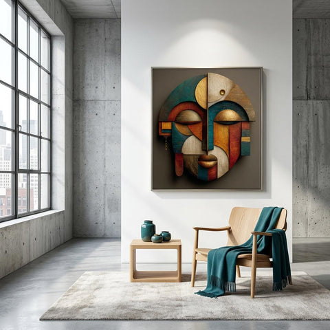 Abeni Form Aluminum Print, Modern Yoruba Inspired Wall Art, Geometric African Decor, Minimalist Metal Wall Decor, Unique Ethnic Home Art