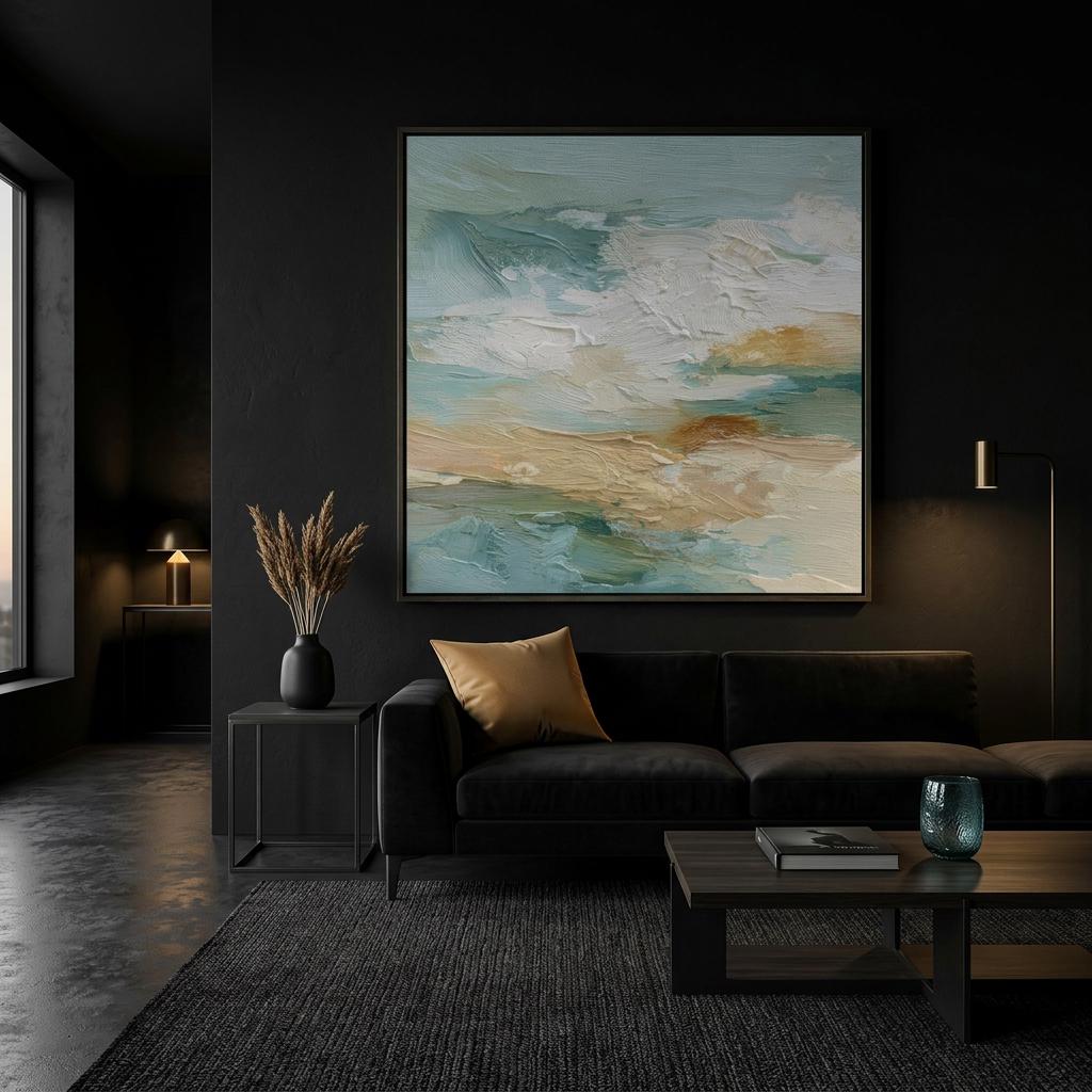 Shorefall - Clash of Echoes - Textured Illusion Abstracts | Coastal Modern Decor | Clash of Echoes Collection | Unique Wall Art Gift