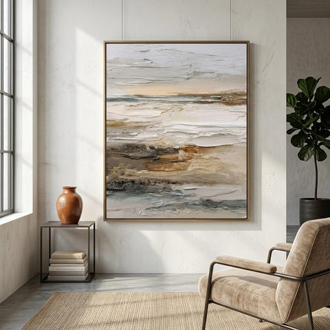 Bluffside - Clash of Echoes - Textured Illusion Abstracts Aluminum Print | Coastal Modern Art | Unique Wall Decor Gift