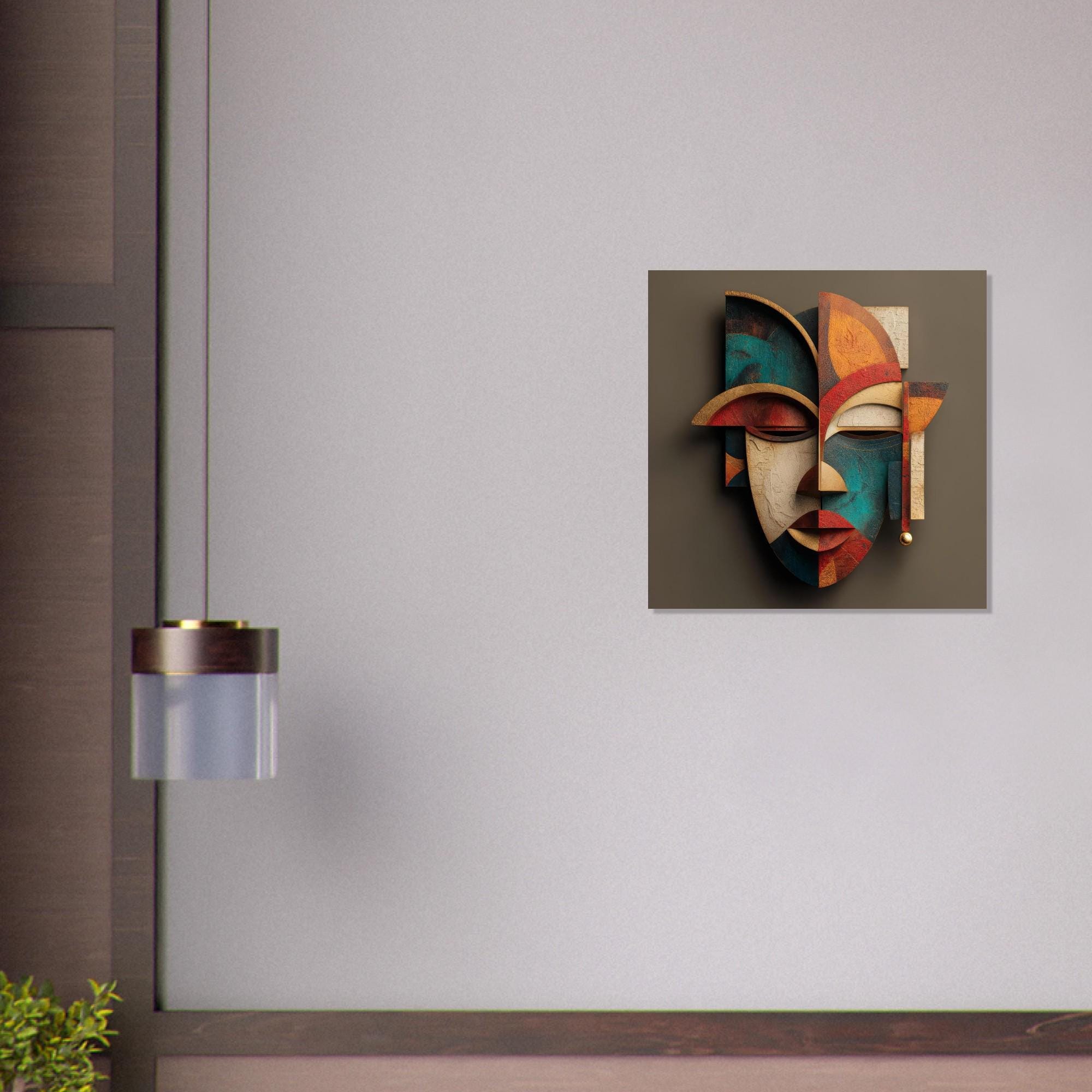 Oba Muse Aluminum Print | Modern Yoruba Royal Art | Abstract African Wall Decor | Contemporary Metallic Wall Art | Home Gift