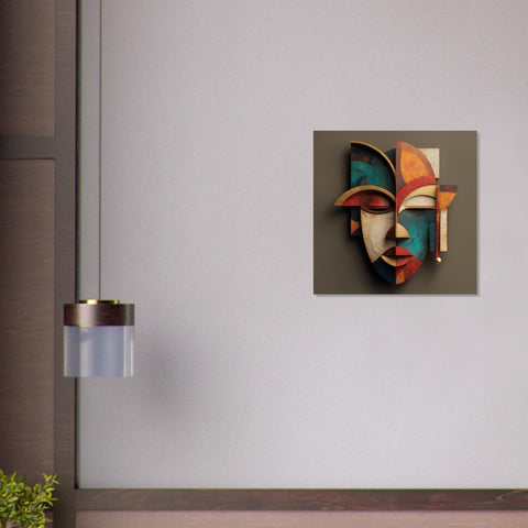 Oba Muse Aluminum Print | Modern Yoruba Royal Art | Abstract African Wall Decor | Contemporary Metallic Wall Art | Home Gift