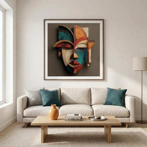 Oba Muse Aluminum Print | Modern Yoruba Royal Art | Abstract African Wall Decor | Contemporary Metallic Wall Art | Home Gift