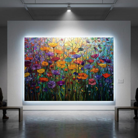 At Dawn – Wildflowers Acrylic Print | Modern Floral Wall Art