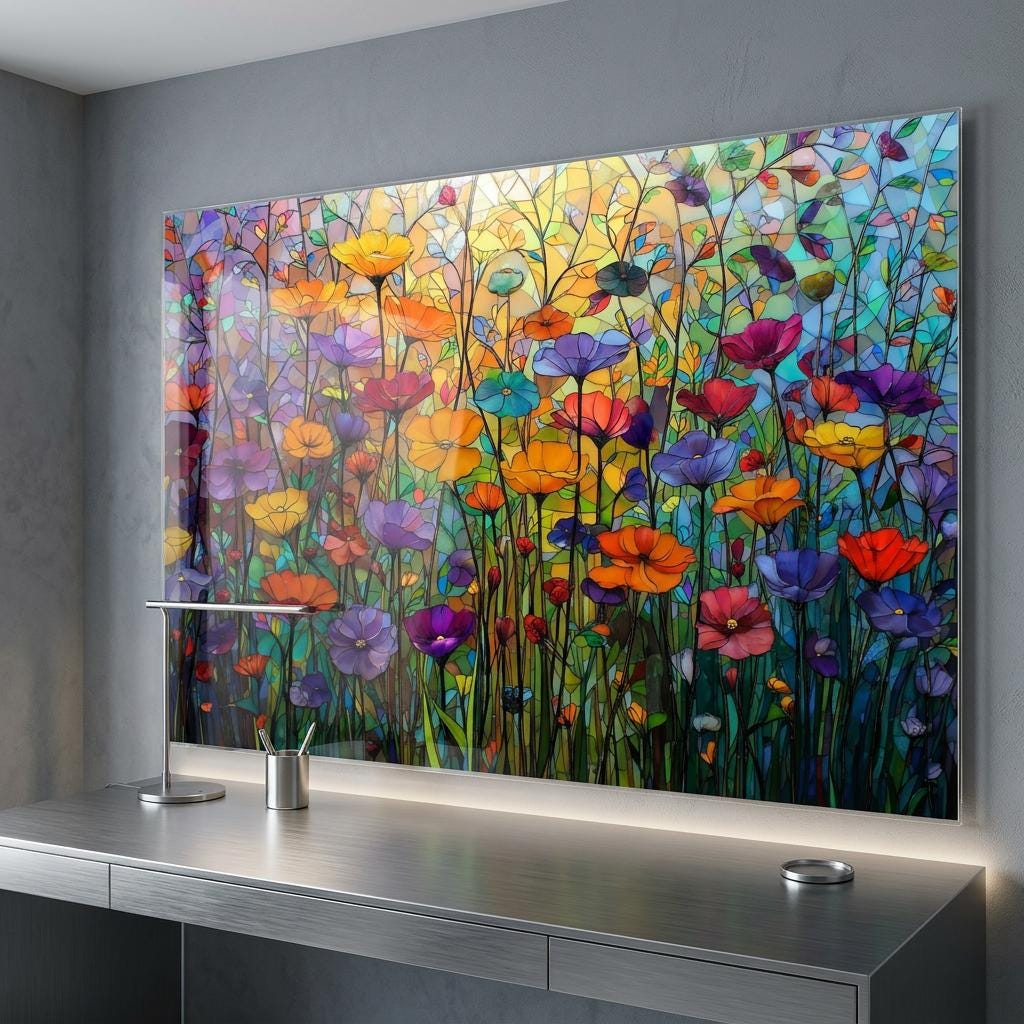 At Dawn – Wildflowers Acrylic Print | Modern Floral Wall Art