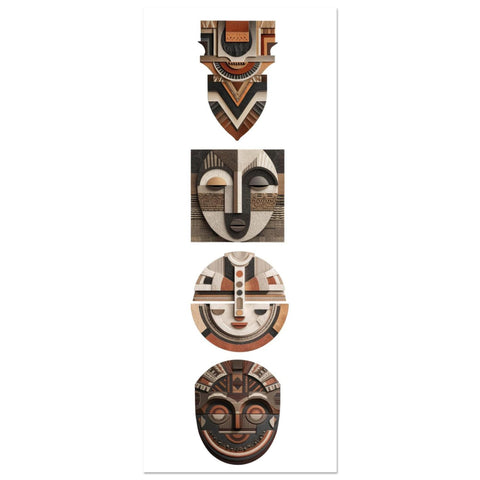 Yoruba Shield III Poster - Modern Geometric African Art Print, Minimalist Heritage Wall Decor, Cultural Wall Art, Home Office Decor