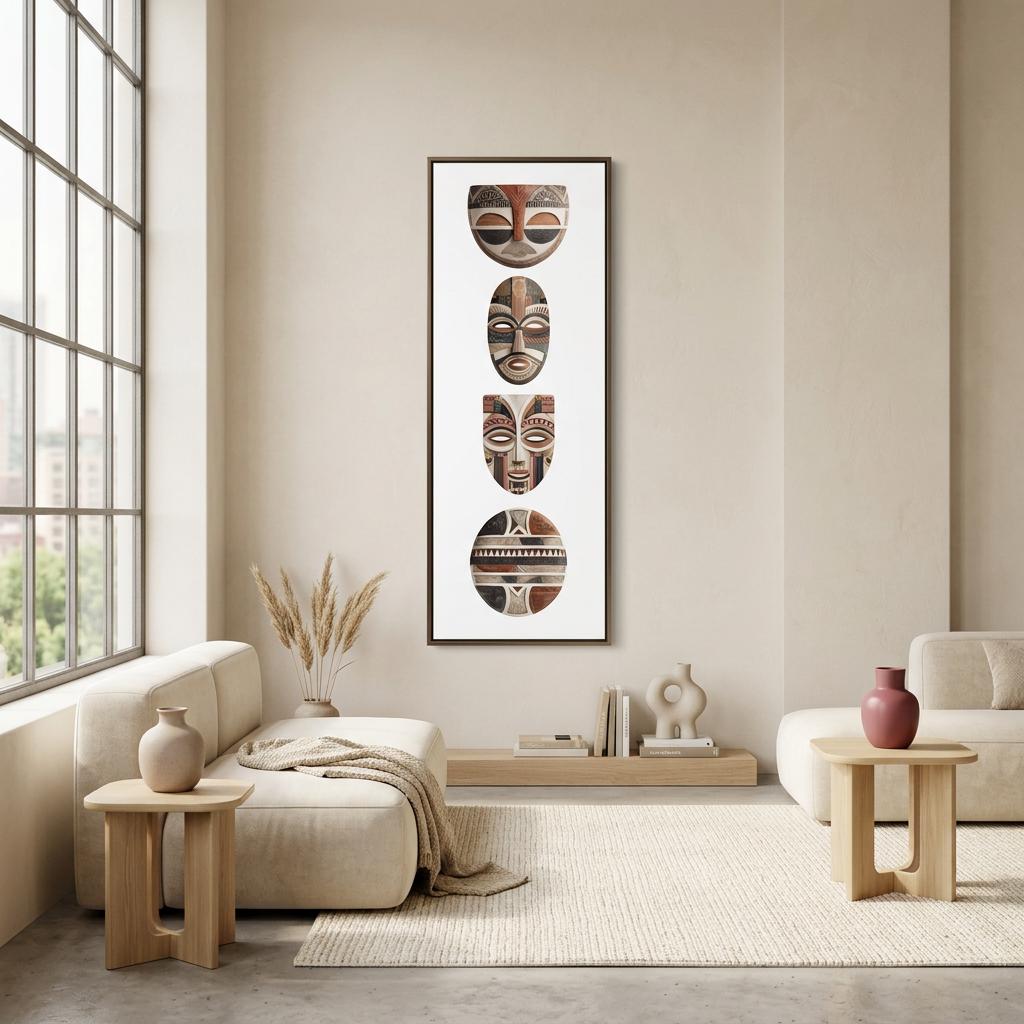 Yoruba Shield III Poster - Modern Geometric African Art Print, Minimalist Heritage Wall Decor, Cultural Wall Art, Home Office Decor