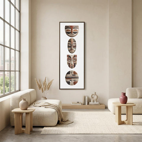 Yoruba Shield III Poster - Modern Geometric African Art Print, Minimalist Heritage Wall Decor, Cultural Wall Art, Home Office Decor