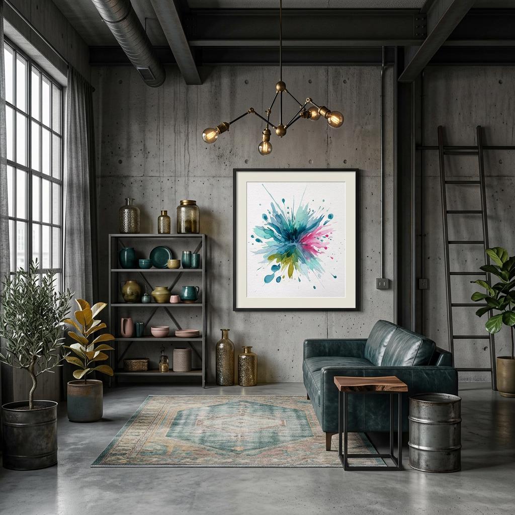 Cool Explosion Aluminum Print | Abstract Art | Modern Wall Decor | Vibrant & Serene | Ready to Hang
