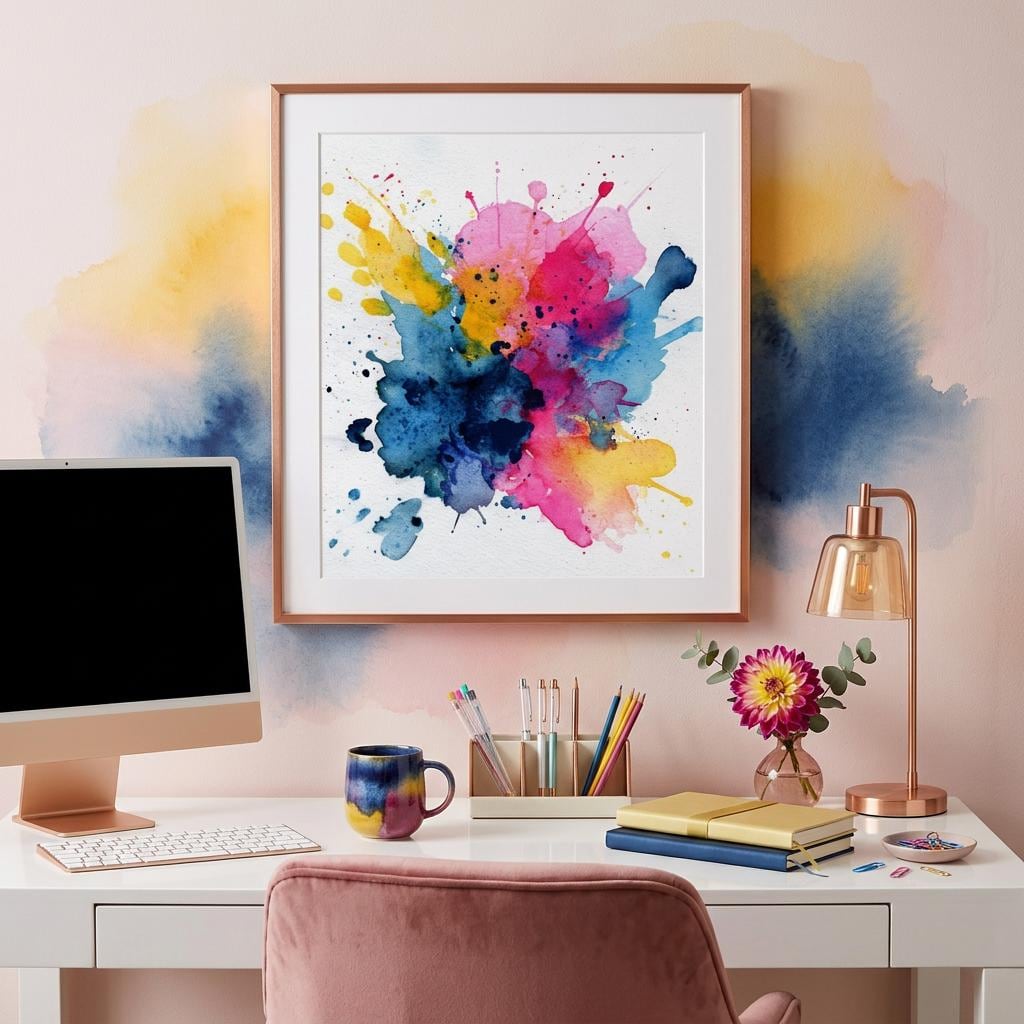 Color Detonation Aluminum Print - Vibrant Modern Art, Minimalist Decor, Gift for Art Lover