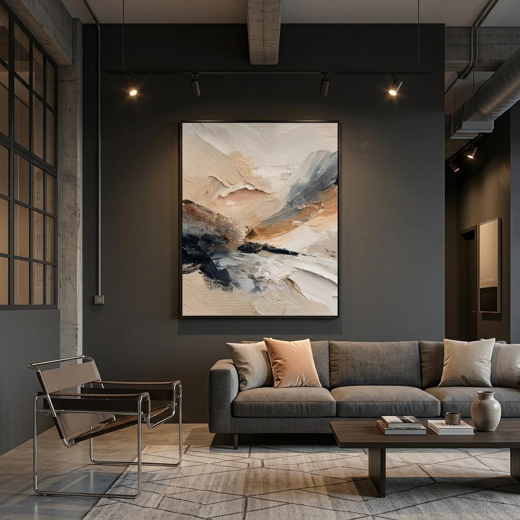 Sahara - Clash of Echoes - Textured Illusion Abstracts Art | Boho Desert Wall Decor | Modern Matte Finish | Unique Home Gift