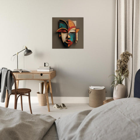 Oba Muse Yoruba Mask Art Print | Modern Royal African Wall Decor | Abstract African American Art | Minimalist Cultural Home Decor Gift
