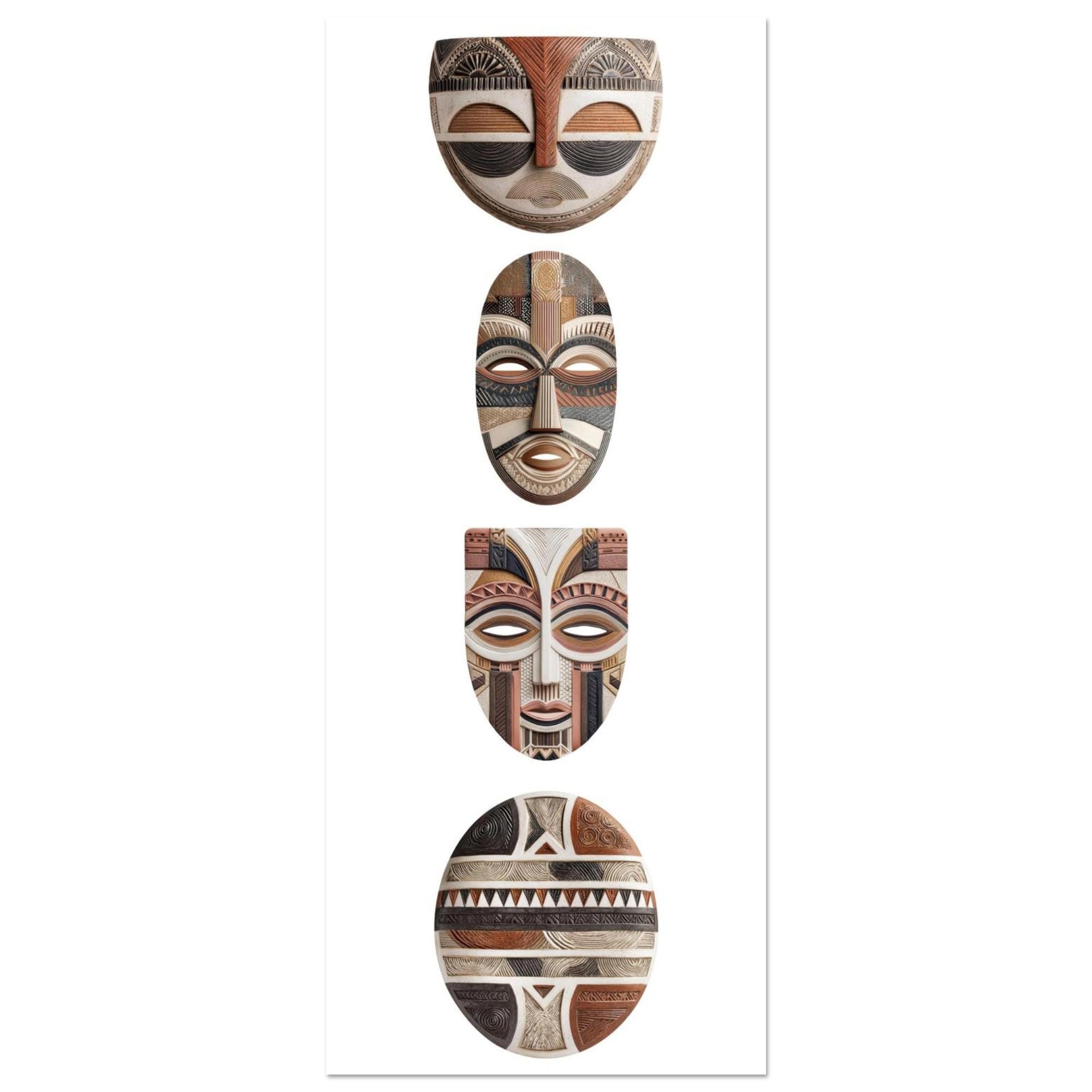 Yoruba Shield III Poster - Modern Geometric African Art Print, Minimalist Heritage Wall Decor, Cultural Wall Art, Home Office Decor
