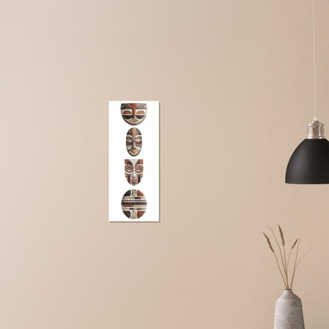 Yoruba Shield III Poster - Modern Geometric African Art Print, Minimalist Heritage Wall Decor, Cultural Wall Art, Home Office Decor