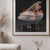 Scorching Keys - Aluminum Print | Fiery Grand Piano Art | The Burning Notes Collection | Modern Industrial Decor | Unique Wall Art Gift